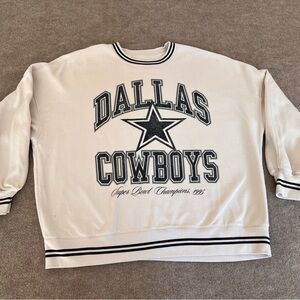 NFL Dallas Cowboys White Crewneck Sweater